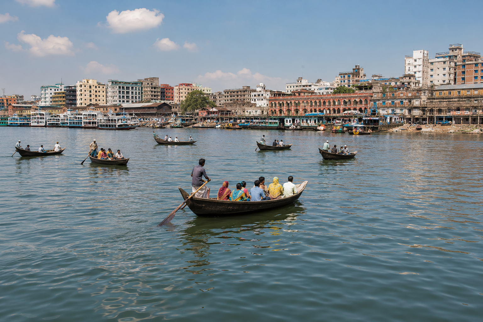 Sadarghat river view